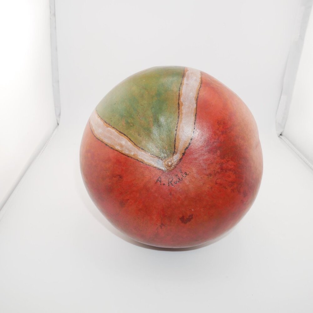 Hand-Painted Santa Gourd Decoration By A. Ruble - Picture 5 of 9